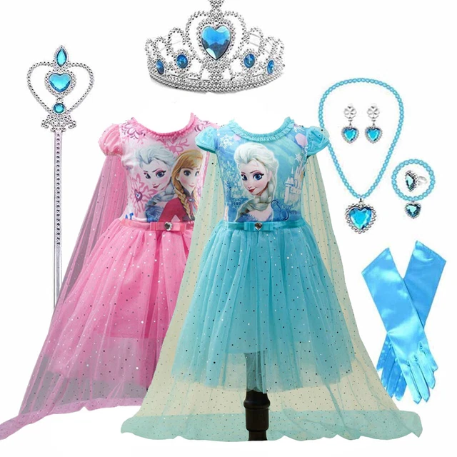 Frozen 2 inspired Snow Elsa Princess Costume Party Cosplay Elsa Dress for Girls