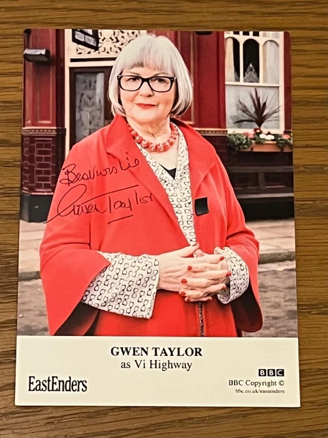 Gwen Taylor / Vi Highway Hand Signed Eastenders Cast Card
