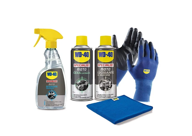 Specialist Moto Kit Pulizia per La Moto Contiene  Detergente 500 Ml,  Lucidante