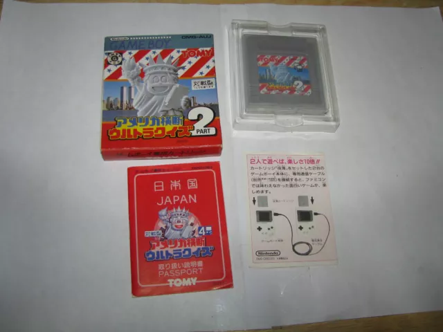 America Oudan Ultra Quiz 2 Game Boy GB Japan import Complete in Box US Seller