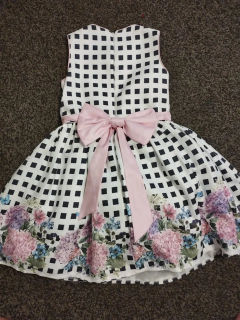PAMINA Girls Age 10 Beautiful Party Dress Full Skirted With Bow NEW