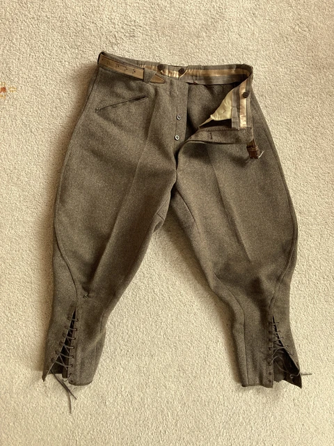 Culotte D'équitation Vintage Laine Jodhpurs Années 1940 Taille 25-26 Beige
