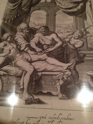 "Temple of the Muses" Diepenbeeck 1655 Original Etching Very Fine