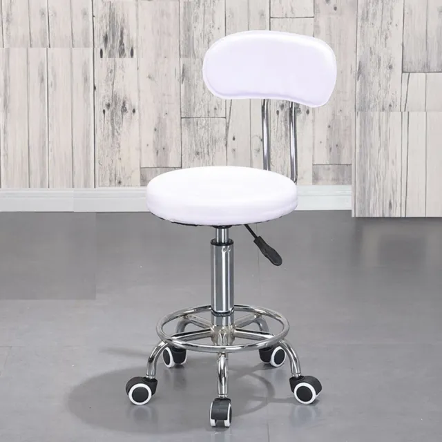 Height Adjustable Dental Doctor Assistant Stool 360°Mobile Chair PU Leather