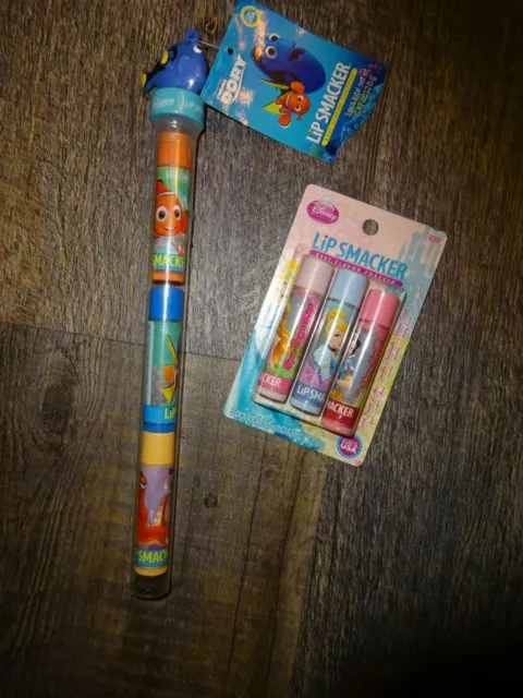 Lip Smackers ~ lot 2 sets lip balms ~ Disney Finding Dory & princesses