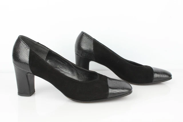 Escarpins François Najar - Cuir Noir Taille 39.5, Talon Aiguille, Très Bon état