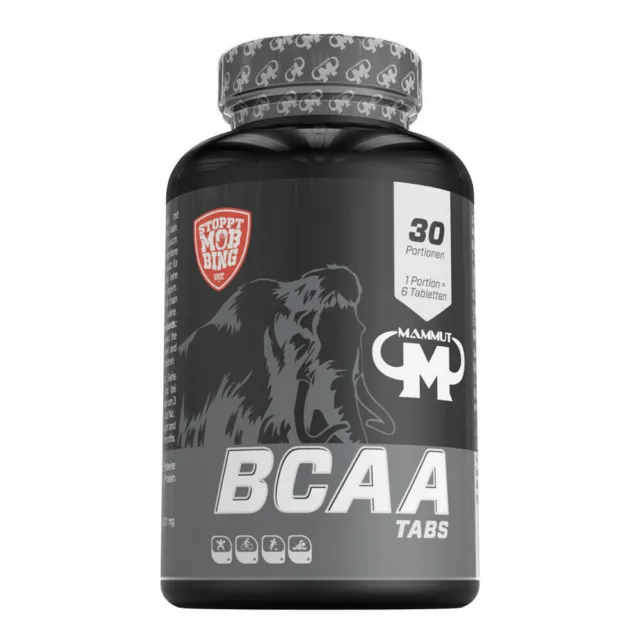 (EUR 101,99 / kg) Mammut BCAA Tabs 180 vegane Aminosäure Tabletten