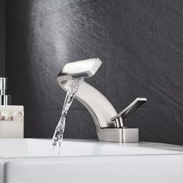 Single Handle Bathroom Vanity Sink Faucet Lavatory Vessel Basin 1 Hole Mixer Tap