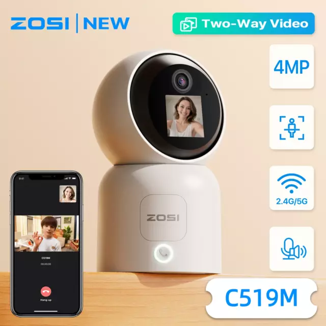 ZOSI 4MP Cámara WiFi para Vigilancia en Interiores Detección Movimientos Humanos