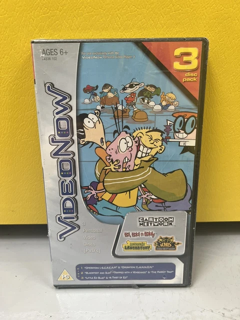 RARE Cartoon Network ED EDD & EDDY VideoNow 3 PVD Disc Pack Brand New & Sealed