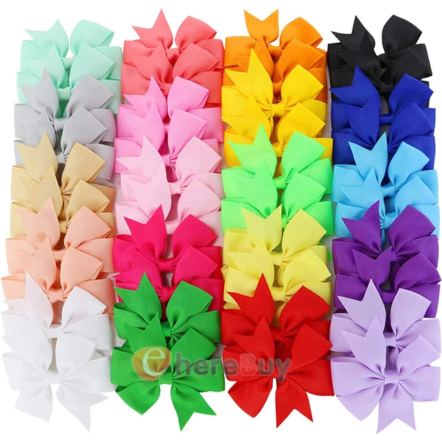 40PCS Hair Bows with Clips For Baby Girls Bow Hair Clip Children Toddler Flower
