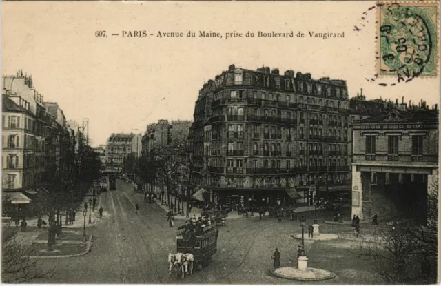 CPA PARIS 15th Avenue du Maine, take from Boulevard de Vaugirard (66009)