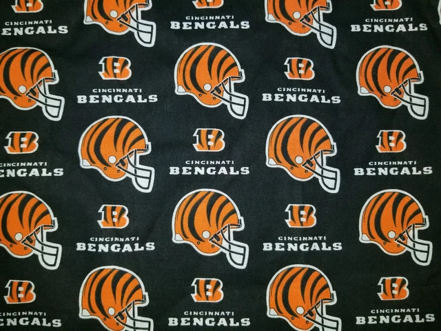 Casco De Fútbol Americano Con Cortina De Cenefa Para Ventana Forrada 58X12 Nfl Cincinnati Ohio Bengals