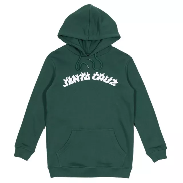 Santa Cruz Ringed Flamed Hand Green Youth Hoodie