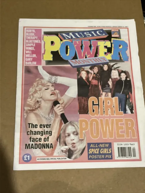 Music Power Monthly Madonna And Spice Girls Poster Magazine 2