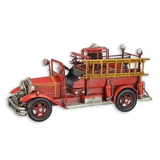 FEUERWEHRAUTO Blechdekoration BLECHFAHRZEUG Nostalgie MODELL Oldtimer JMA157.1