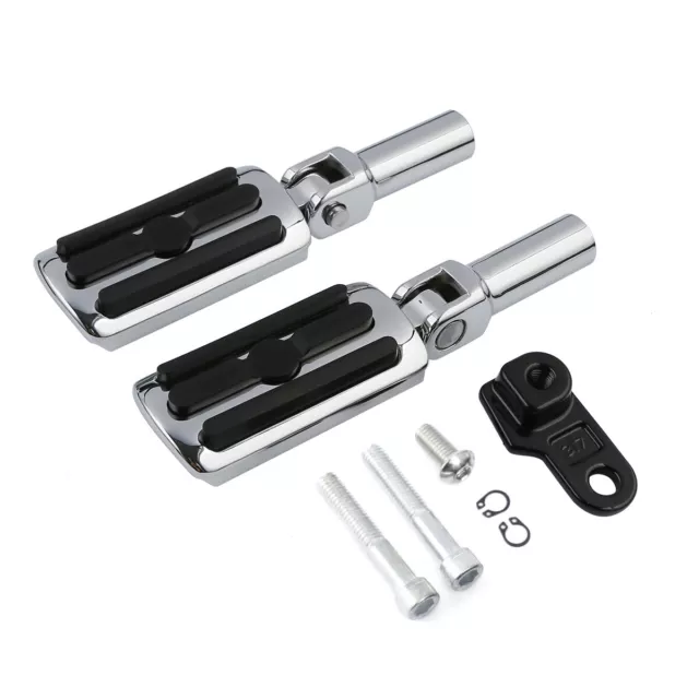 Chrome Rear Passenger FootPegs Footrests Fit For Harley Softail Slim FLS 12-17