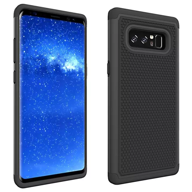 For Samsung Galaxy Note 8 Shock Absorption Dual Layer Hybrid Armor Rubber Case