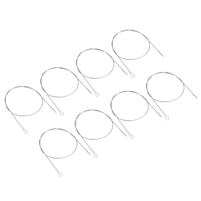 8Pcs 1.5mmx50cm Steel Security Cable 4mm ID Eyelets Ended Safety Wire Rope