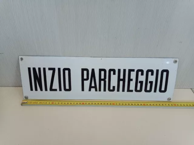 insegna smaltata originale vintage inizio passaggio