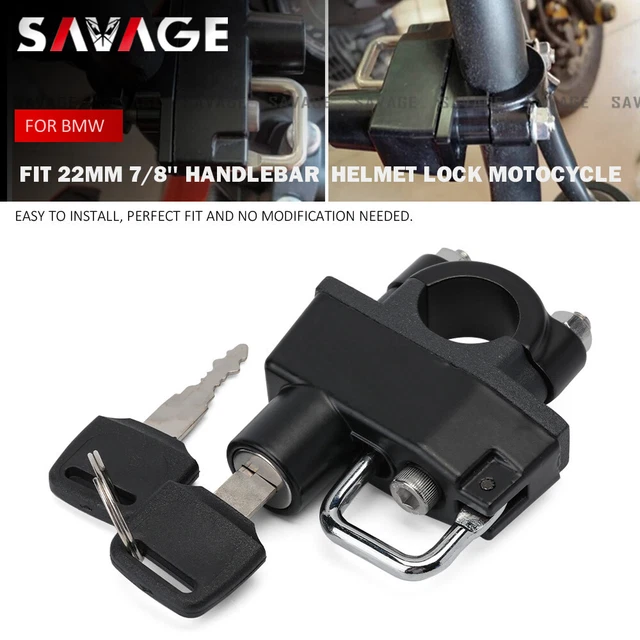FIT 22MM 7/8'' Handlebar Bar Helmet Lock For BMW G310GS F650GS R1200R ...