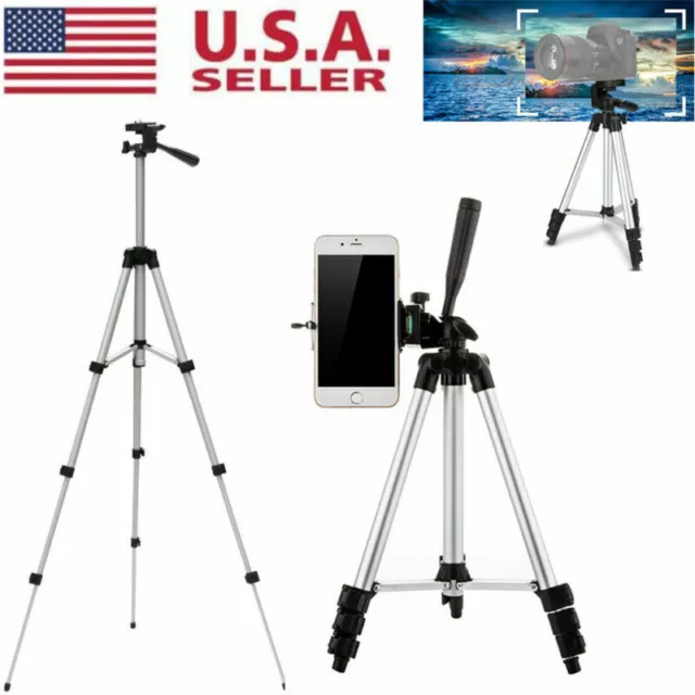 Professional Camera Tripod Stand Holder Mount for iPhone Samsung Cell Phone+Bag