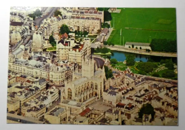 Stampmart : England Gb Uk Bath Showing The Abbey Aerial View Unused Postcard