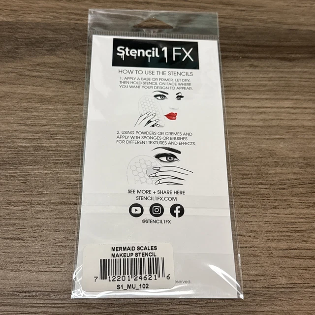 NEW ED ROTH Stencil 1 Fx Laser Cut Mylar Stencil for Crafts Make-up ...