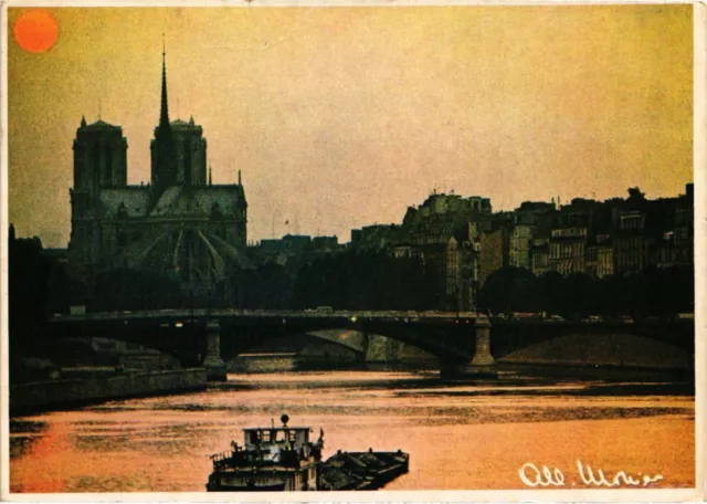CPA MONIER ALBERT-Paris-Péniche sur la Seine-Notre Dame et l'Ile St Loui(331409)