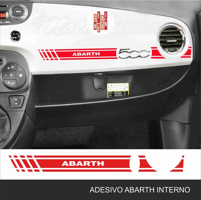 Kit Adesivi Tuning Per Fiat 500 Abarth – Sticker Racing Nero Opaco Con Scorpione, Adesivo Termoformabile Professionale
