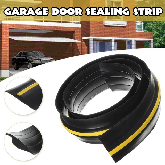 & Visible PVC Rubber Garage Door Seal Bottom Bumper Strip Weather Stripping