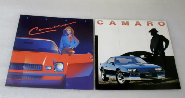 Original 1981 & 1982 Chevrolet Camaro Sales Brochure - 12 & 14 Pages Z28