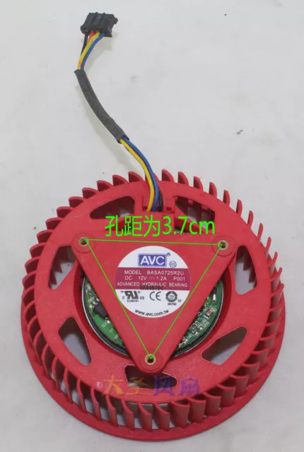 1pcs New ATI Radeon HD4870 5870 HD5770 5970 HD6970 Graphic Card Fan BASA0725R2U/