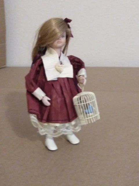 Victorian Kurt Adler Jocelyn Mostrom Doll Christmas Ornament Nib Bird