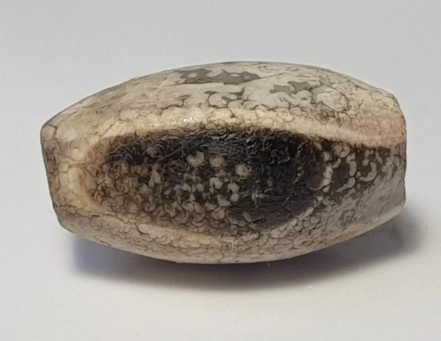 Ancient Rare Indo-Tibetan King Solomon`s Eye Agate Dzi Bead