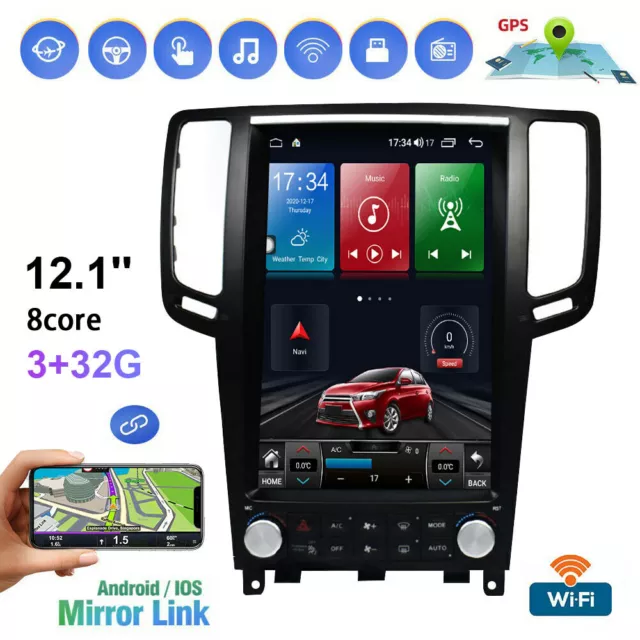 For Infiniti G25 G37 Car Stereo Radio Player GPS Android Touch Screen Navigation