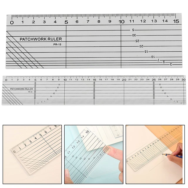 CLEAR MARKINGS AND Grid Lines on Acrylic Tailor Ruler for Easy Cutting ...