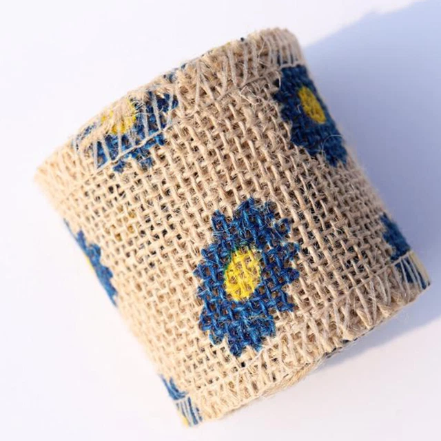 2x Jute Band Band für Handwerk Weihnachten Bogen Haar Zubehör Jute Band Rolle 12