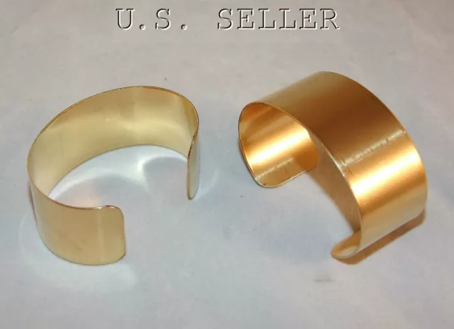 Brass Bracelet Cuff Blanks Wholesale Lot 1 inch Pkg Of 12