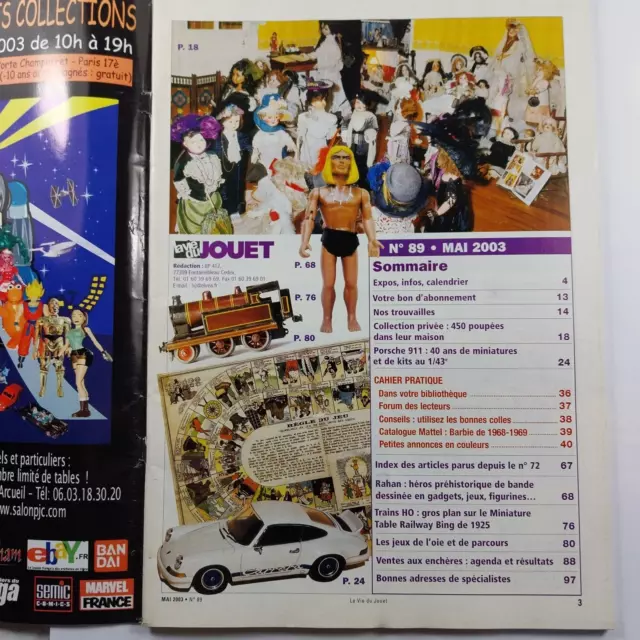 Magazine La Vie du Jouet N°89 Porsche 911 au 1/43e Rahan Jeux de l'Oie Mai 2003 3