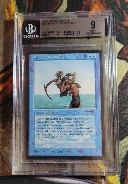BGS 9 Old Man of the Sea Arabian Nights MTG Magic the Gathering .5 AWAY REGRADE?