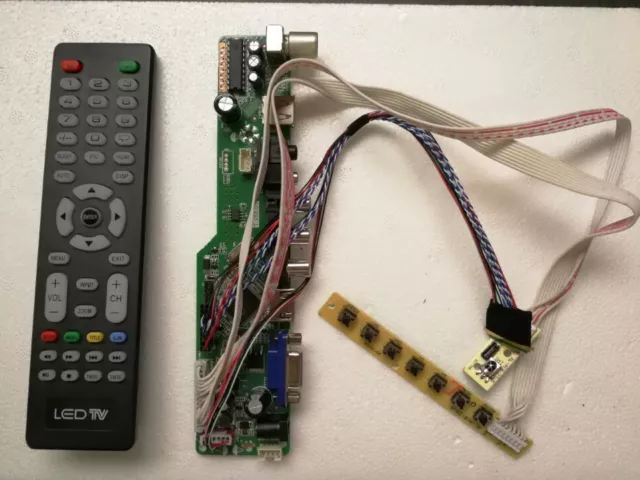 New LED controller Driver Board TV+HDMI+VGA+CVBS+USB  T.VST56 for B156HW01 V.5
