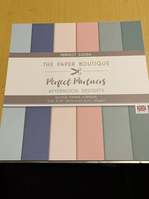 The Paper Boutique - Afternoon Delights- 36 8x8 160gsm Paper Pad 6 Colours - New