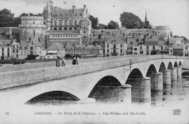 ....Cpa/Dep 37/  Amboise Le Pont Et Le Château