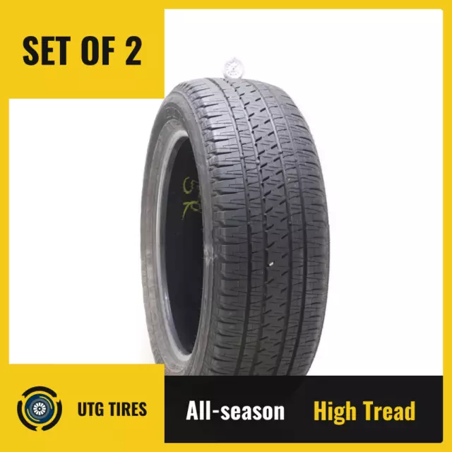 Set of (2) Used 255/55R20 Bridgestone Dueler HL Alenza 107H - 8.5/32