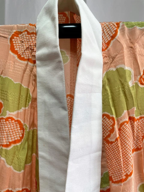 Vintage Japanese Silk Juban kimono - Antique Women's NagaJuban Kimono Robe 3