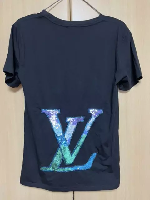 LOUIS VUITTON NBA 2021SS Embroidery T-Shirt XS Blue Auth Men Used from Japan