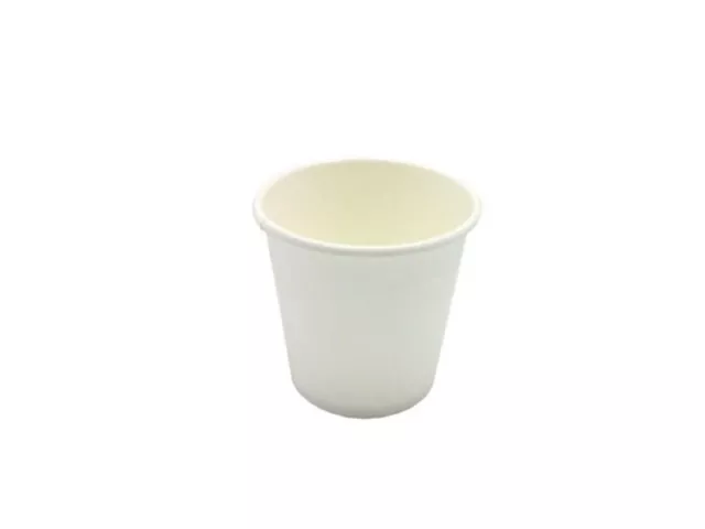 4oz PLA Single Wall Coffee Cup Plain WHITE  1000 pcs