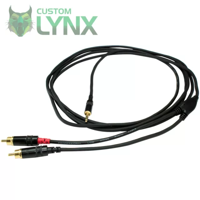 Neutrik 3.5mm TRS Jack to 2 x RCA Phono Cable. Stereo Audio iPad/iPhone Lead Pro