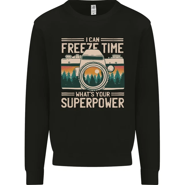 Freeze Time Photographer Photography Mens Sweatshirt Jumper